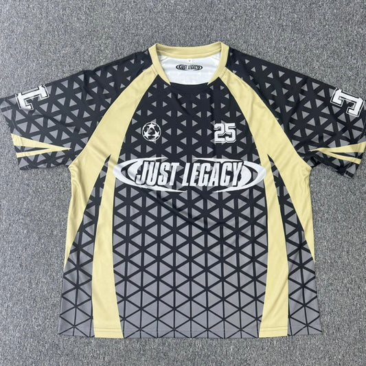 1 Soccer Jersey (Black/Gold)