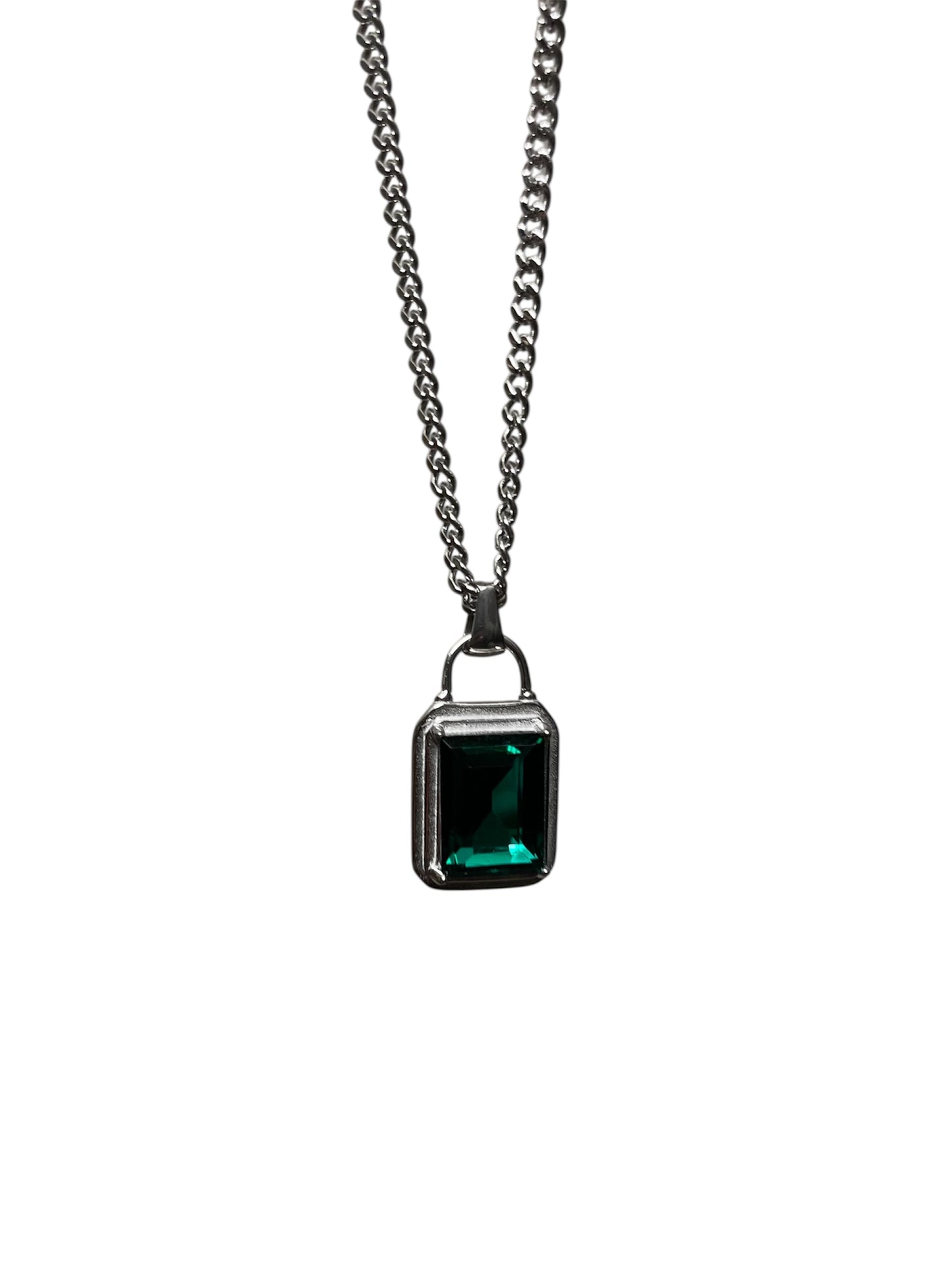 Crystal Pendant Chain (Emerald Green)