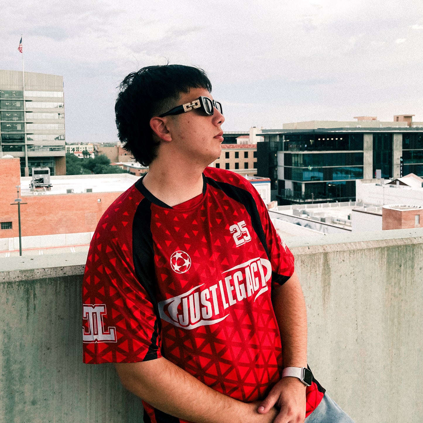 1 Soccer Jersey (Red/Black)