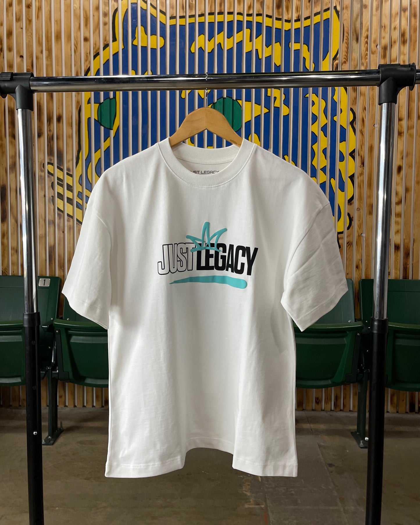 Green "Graffiti" T Shirt (White)