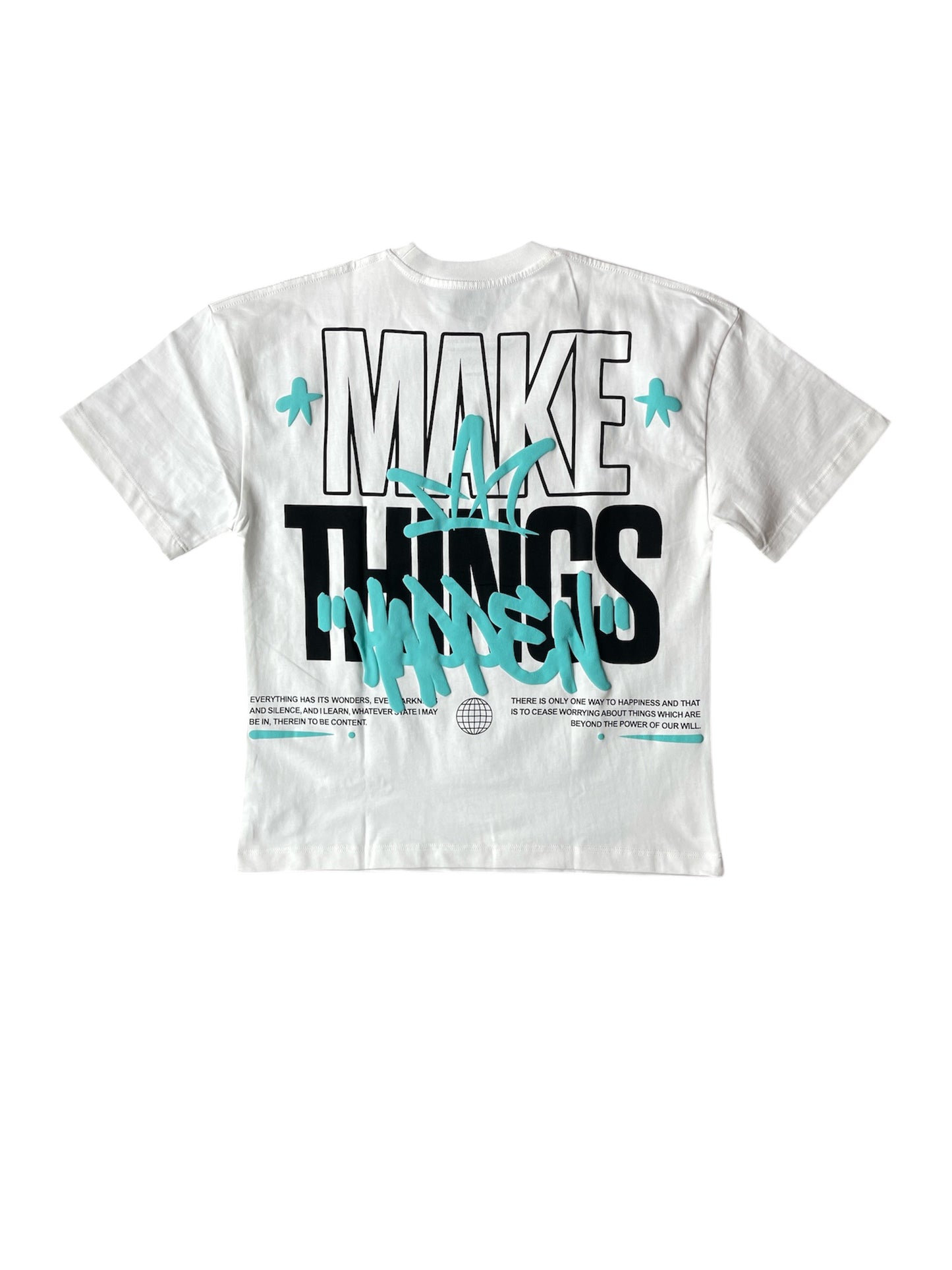 Green "Graffiti" T Shirt (White)