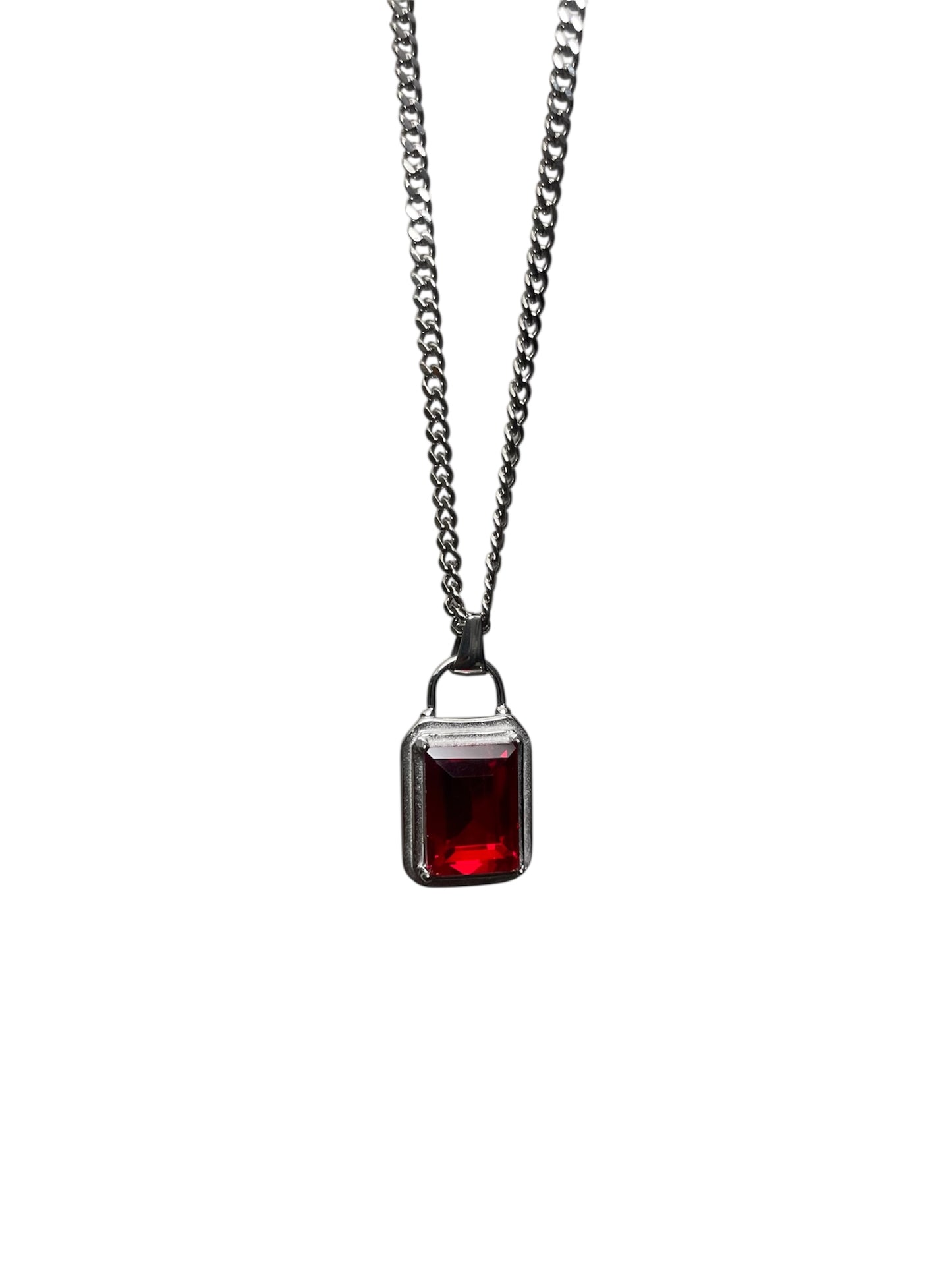 Crystal Pendant Chain (Ruby Red)